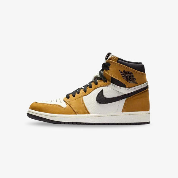 NIKE AIR JORDAN 1 RETRO HIGH OG 【ROOKIE OF THE YEAR】 GOLD HARVEST/BLACK