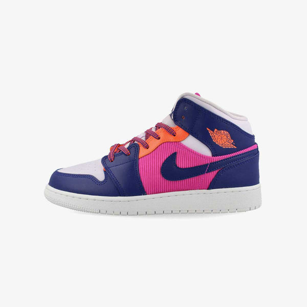 NIKE AIR JORDAN 1 MID GS FIRE PINK/BARELY GRAPE