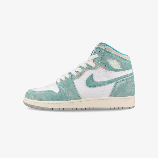 NIKE AIR JORDAN 1 RETRO HIGH OG GS TURBO GREEN/SAIL/WHITE/LIGHT SMOKE GREY