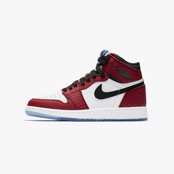 NIKE AIR JORDAN 1 RETRO HIGH OG GS 【SPIDER-MAN ORIGIN STORY】 GYM RED/BLACK/WHITE/PHOTO BLUE