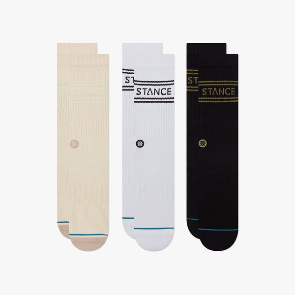 STANCE SOCKS BASIC 3 PACK CREW [Set of 3 pairs]