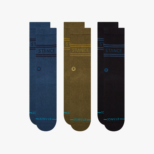 STANCE SOCKS BASIC 3 PACK CREW [Set of 3 pairs]