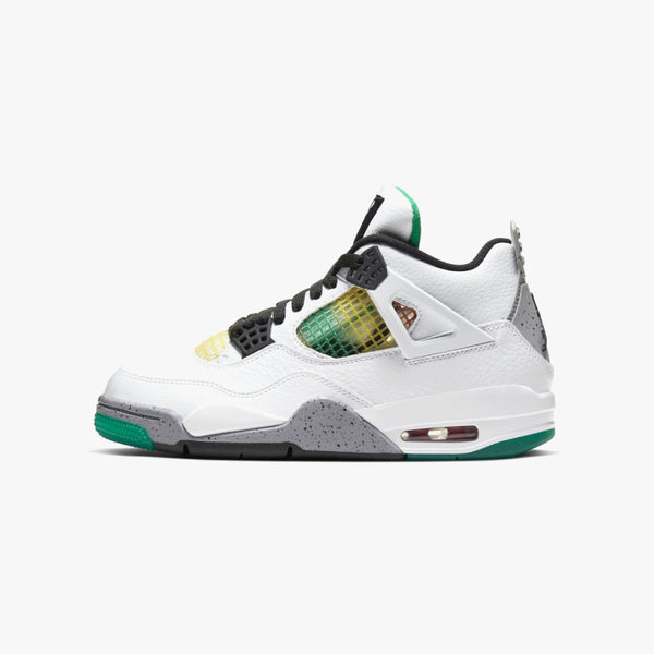 NIKE WMNS AIR JORDAN 4 RETRO WHITE/BLACK/UNIVERSITY RED/LUCID GREEN