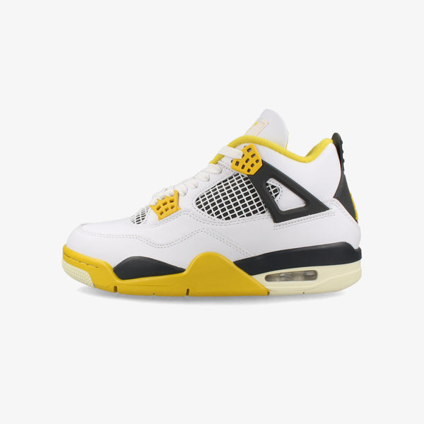 NIKE WMNS AIR JORDAN 4 RETRO 【VIVID SULFUR】 WHITE/COCONUT MILK/VIVID SULFUR