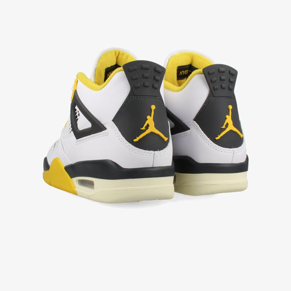 NIKE WMNS AIR JORDAN 4 RETRO 【VIVID SULFUR】 WHITE/COCONUT MILK/VIVID SULFUR