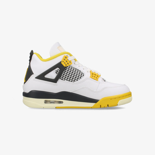 NIKE WMNS AIR JORDAN 4 RETRO 【VIVID SULFUR】 WHITE/COCONUT MILK/VIVID SULFUR