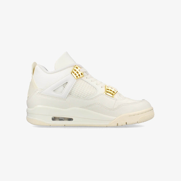 NIKE WMNS AIR JORDAN 4 RETRO SAIL/METALLIC GOLD/BLACK