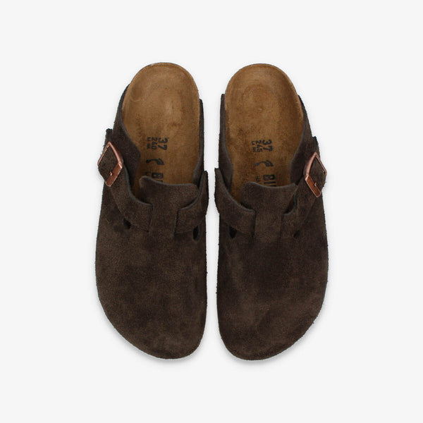 BIRKENSTOCK BOSTON SUEDE LEATHER 【NARROW】 MOCCA