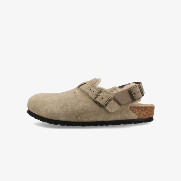 BIRKENSTOCK TOKIO SHEARLING SUEDE LEATHER 【REGULAR】 TAUPE