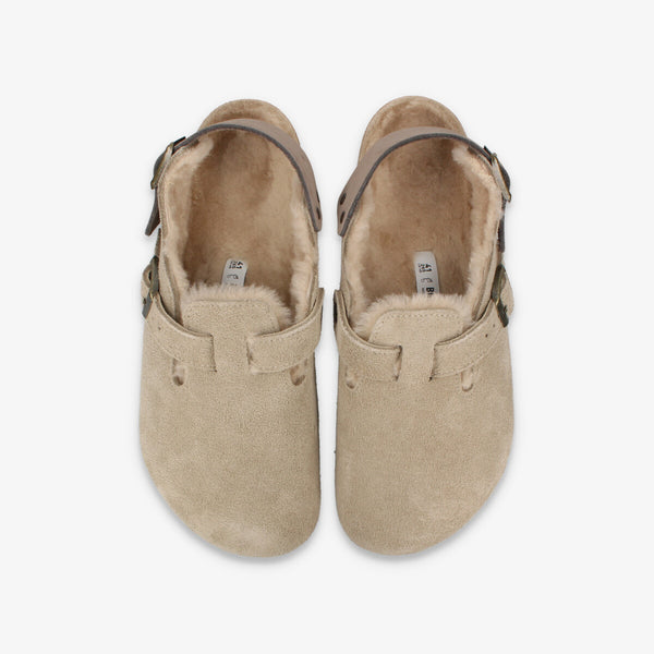 BIRKENSTOCK TOKIO SHEARLING SUEDE LEATHER 【REGULAR】 TAUPE