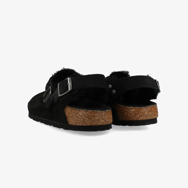 BIRKENSTOCK TOKIO SHEARLING SUEDE LEATHER 【NARROW】 BLACK