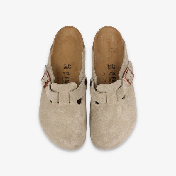 BIRKENSTOCK BOSTON SUEDE LEATHER 【REGULAR】 TAUPE