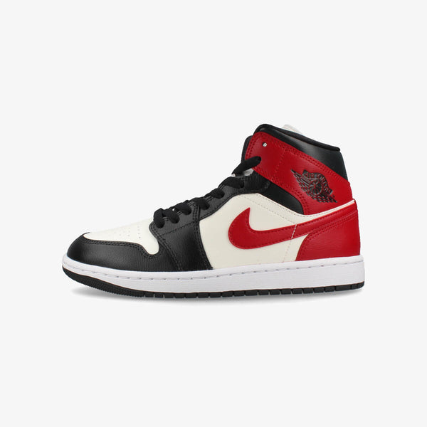 NIKE WMNS AIR JORDAN 1 MID SAIL/GYM RED/OFF NOIR/WHITE