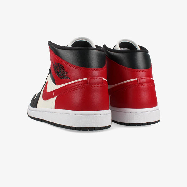 NIKE WMNS AIR JORDAN 1 MID SAIL/GYM RED/OFF NOIR/WHITE