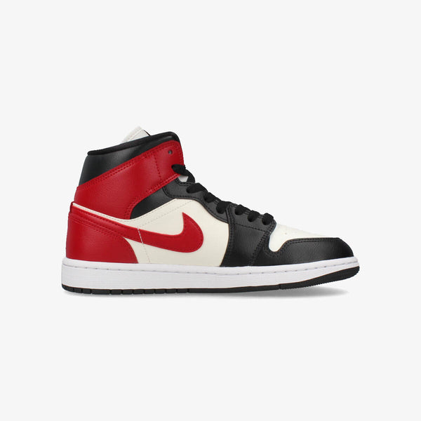 NIKE WMNS AIR JORDAN 1 MID SAIL/GYM RED/OFF NOIR/WHITE