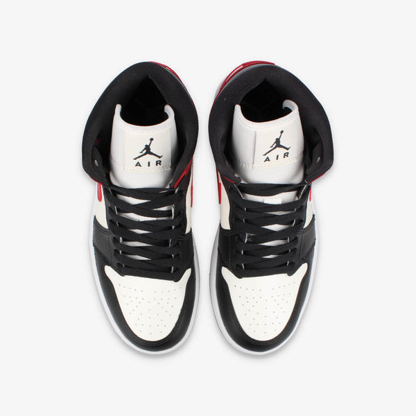 NIKE WMNS AIR JORDAN 1 MID SAIL/GYM RED/OFF NOIR/WHITE