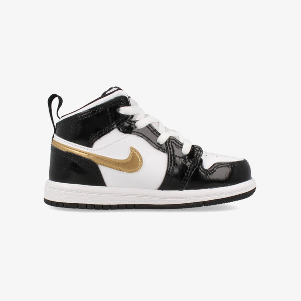 NIKE AIR JORDAN 1 MID  SE TD BLACK/METALLIC GOLD/WHITE