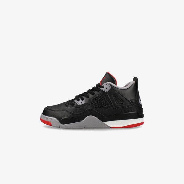 NIKE JORDAN 4 RETRO PS 【BRED REIMAGINED】 BLACK/FIRE RED/CEMENT GREY/SUMMIT WHITE