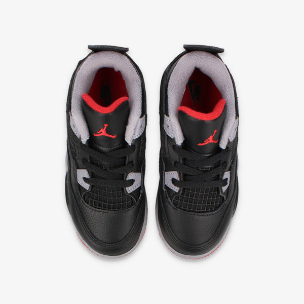 NIKE AIR JORDAN 4 RETRO TD 【BRED】 BLACK/FIRE RED/CEMENT GREY/SUMMIT WHITE