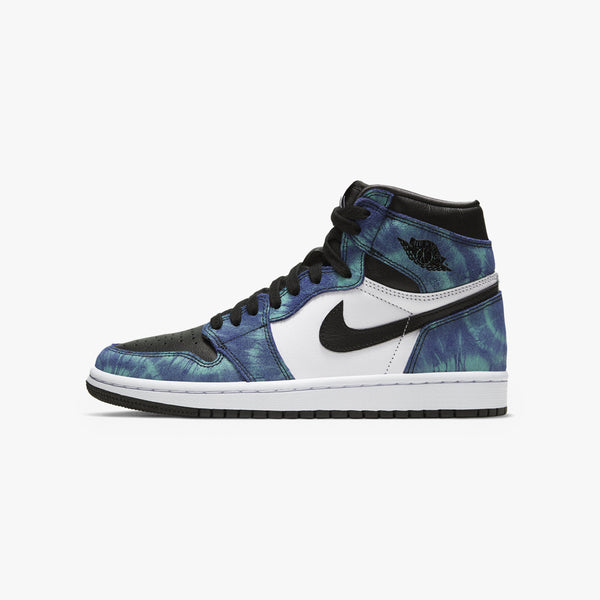 NIKE WMNS AIR JORDAN 1 HIGH OG 【TIE-DYE】 WHITE/BLACK/AURORA GREEN