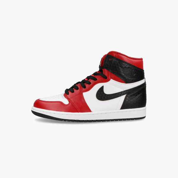 NIKE WMNS AIR JORDAN 1 HIGH OG GYM RED/WHITE/BLACK [SATIN SNAKE]