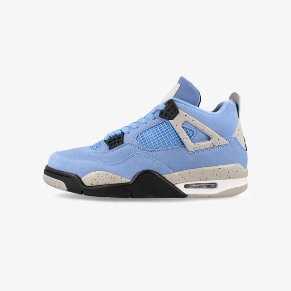 NIKE AIR JORDAN 4 RETRO UNIVERSITY BLUE/TECH GREY/WHITE/BLACK