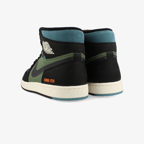 NIKE AIR JORDAN 1 ELEMENT GORE-TEX BLACK/SKY J LT OLIVE/BRIGHT MANDARIN