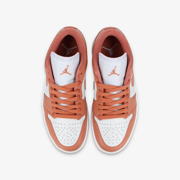 NIKE WMNS AIR JORDAN 1 LOW PURE PLATINUM/WHITE/SKY J ORANGE