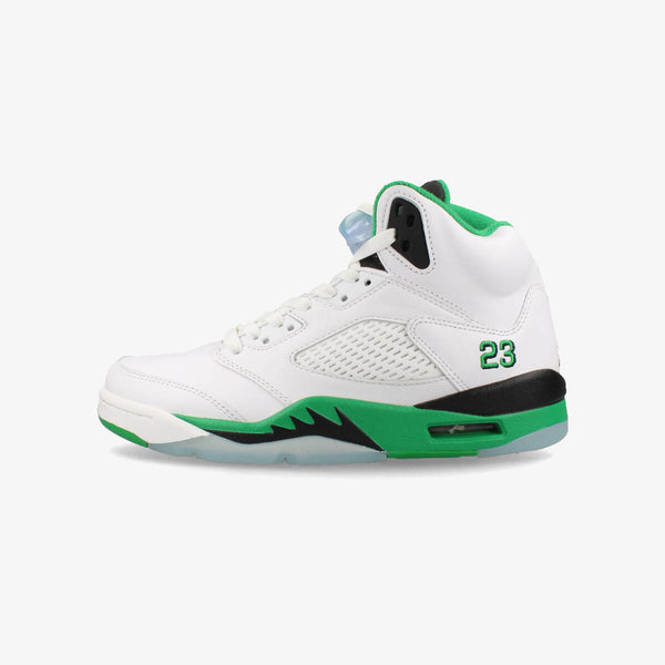 NIKE WMNS AIR JORDAN 5 RETRO WHITE/LUCKY GREEN/BLACK/ICE BLUE