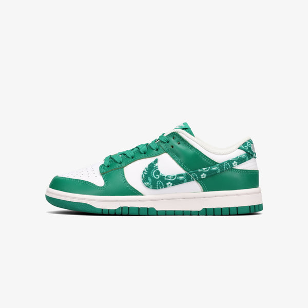 NIKE WMNS DUNK LOW ESSENTIAL 【GREEN PAISLEY】 WHITE/MALACHITE/WHITE/MALACHITE