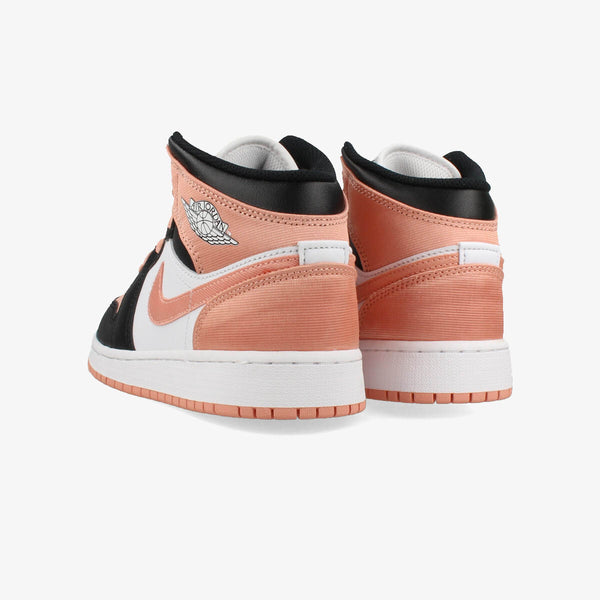 NIKE AIR JORDAN 1 MID GS 【WHITE LIGHT MADDER ROOT】 WHITE/BLACK/LIGHT MADDER ROOT