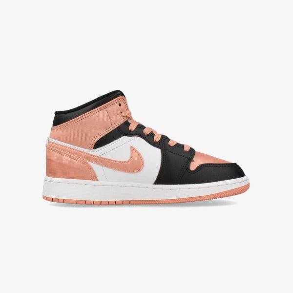 NIKE AIR JORDAN 1 MID GS 【WHITE LIGHT MADDER ROOT】 WHITE/BLACK/LIGHT MADDER ROOT