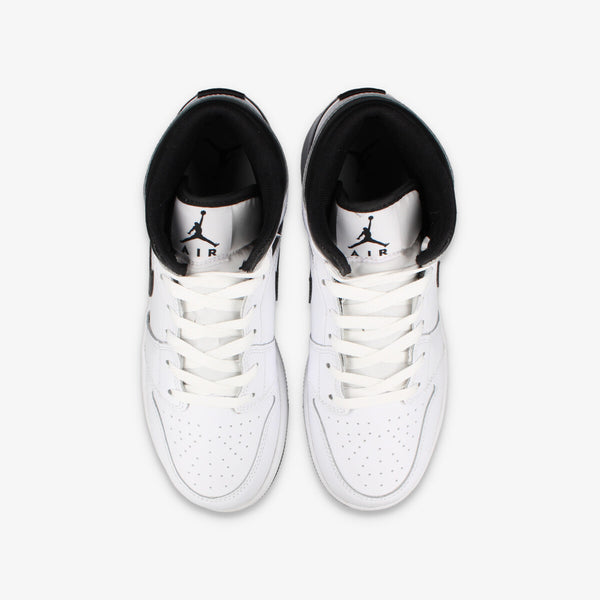 NIKE AIR JORDAN 1 MID GS WHITE/BLACK/WHITE/BLACK