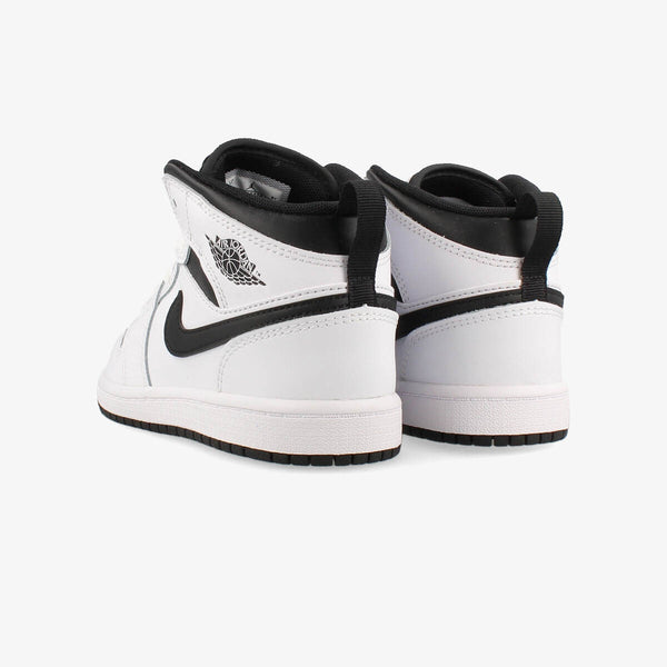 NIKE AIR JORDAN 1 MID PS WHITE/BLACK/WHITE