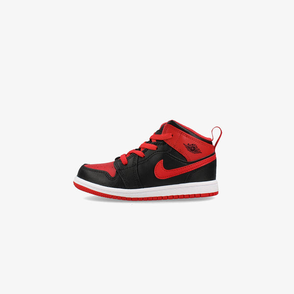 NIKE JORDAN 1 MID TD 【ALTERNATE BRED】 BLACK/WHITE/FIRE RED