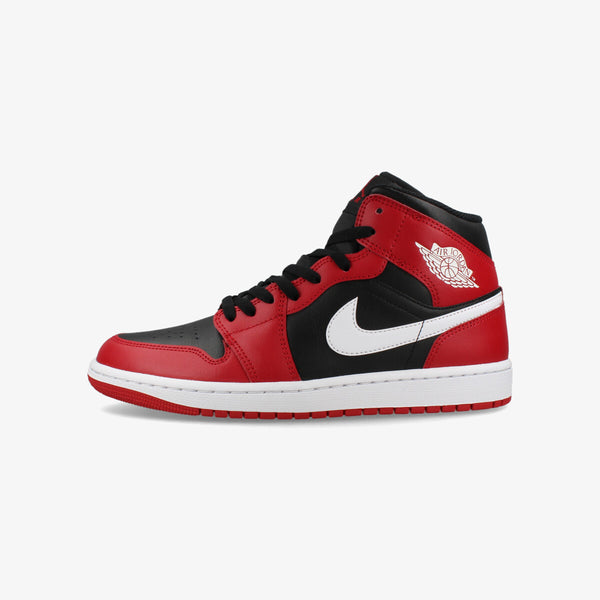 NIKE AIR JORDAN 1 MID BLACK/WHITE/GYM RED