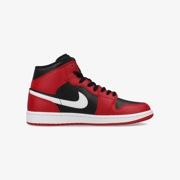 NIKE AIR JORDAN 1 MID BLACK/WHITE/GYM RED