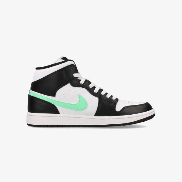 NIKE AIR JORDAN 1 MID WHITE/BLACK/GREEN GLOW