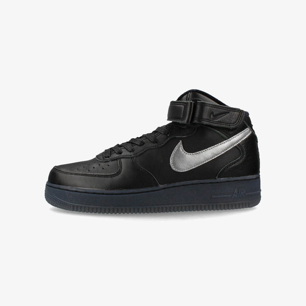 NIKE AIR FORCE 1 MID PREMIUM 【BLACK METALLIC SILVER】 BLACK/METALLIC SILVER/HYPER PINK/ANTHRACITE