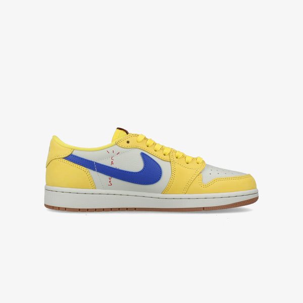 NIKE WMNS AIR JORDAN 1 LOW OG SP × TRAVIS SCOTT CANARY/RACER BLUE/LIGHT SILVER