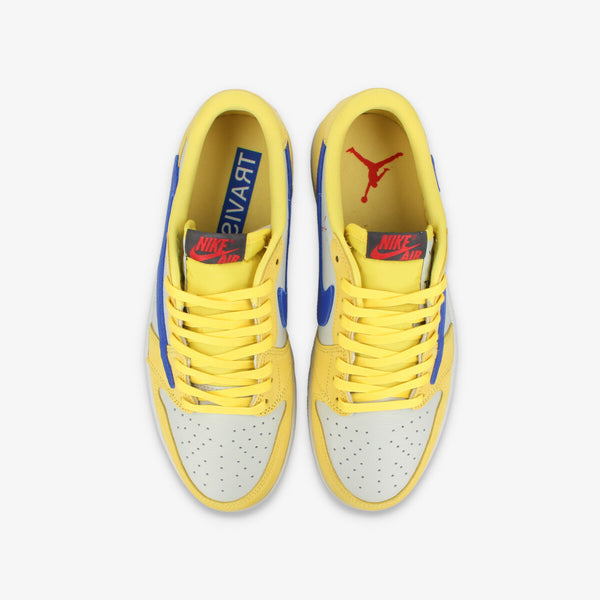 NIKE WMNS AIR JORDAN 1 LOW OG SP × TRAVIS SCOTT CANARY/RACER BLUE/LIGHT SILVER