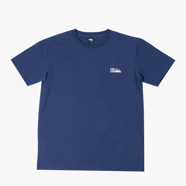 FIRST DOWN LOGO S/S TEE COTTON JERSEY NAVY