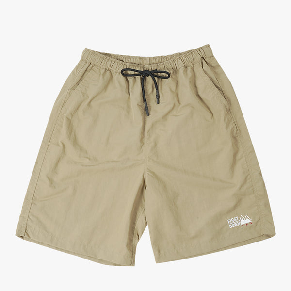 FIRST DOWN COZY SHORTS TASLAN NYLON BEIGE