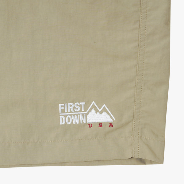 FIRST DOWN COZY SHORTS TASLAN NYLON BEIGE