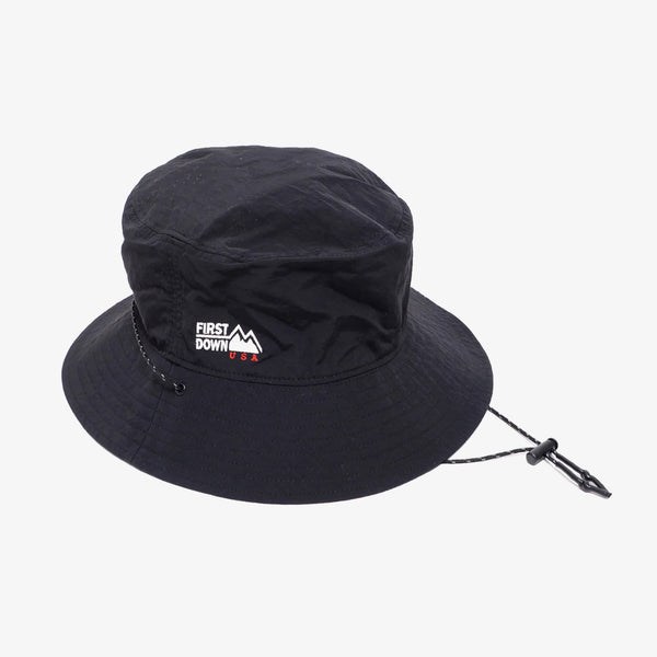 FIRST DOWN BUCKET HAT TASLAN NYLON BLACK