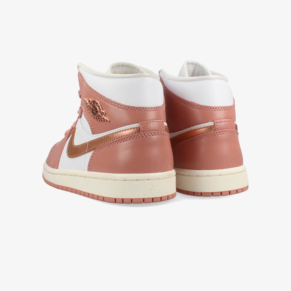 NIKE WMNS AIR JORDAN 1 MID SE RED STARDUST/METALLIC COPPER