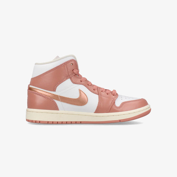 NIKE WMNS AIR JORDAN 1 MID SE RED STARDUST/METALLIC COPPER