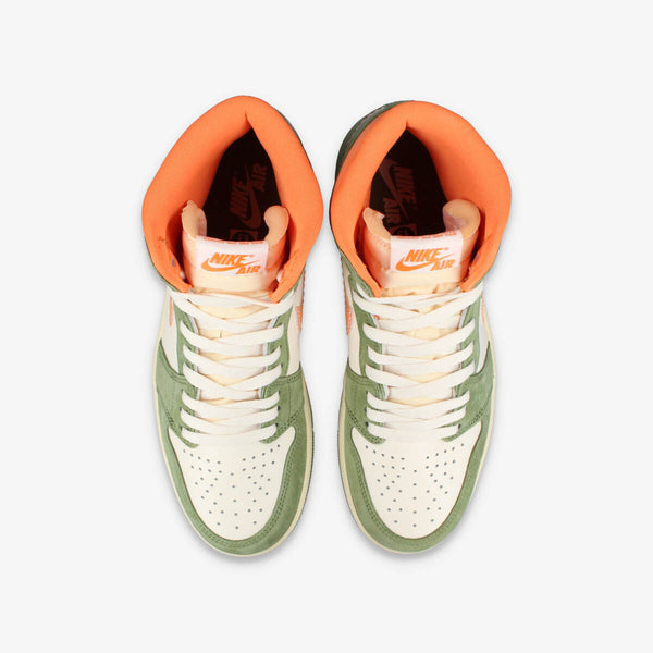 NIKE AIR JORDAN 1 RETRO HIGH OG CRAFT 【CELADON】 CELADON/SKY J LIGHT OLIVE/BRIGHT MANDARIN/COCONUT MILK/PALE IVORY