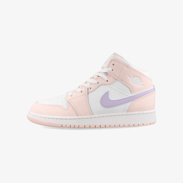 NIKE AIR JORDAN 1 MID GS PINK WASH/VIOLET FROST/WHITE