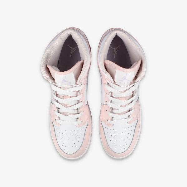 NIKE AIR JORDAN 1 MID GS PINK WASH/VIOLET FROST/WHITE